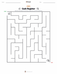 Cash Register printable worksheet preview