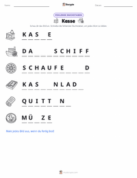 Registrierkasse druckbare Arbeitsblatt Vorschau