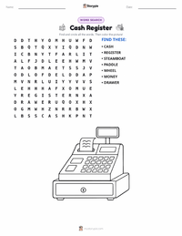 Cash Register printable worksheet preview