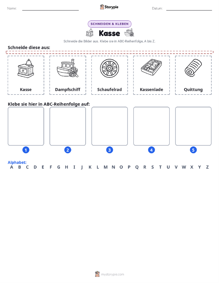 Schneiden & Einfügen Alphabet