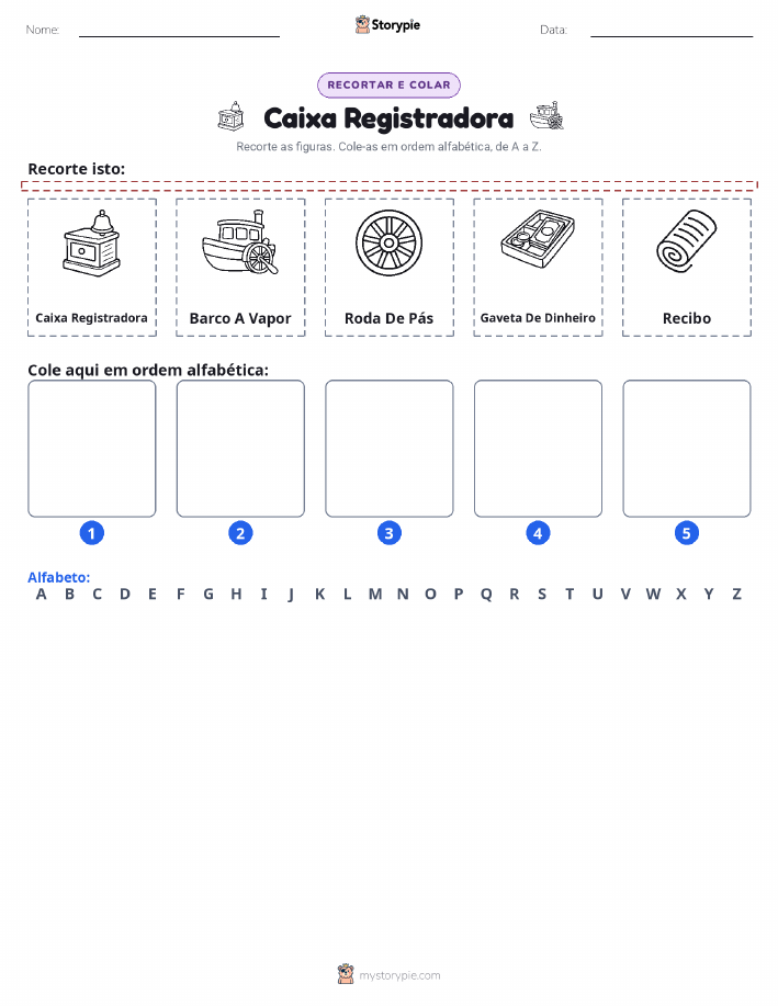 Recortar & Colar Alfabeto