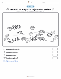 Kwaku Anansi ve Kaplumbağa - Batı Afrika yazdırılabilir çalışma sayfası önizlemesi