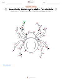 Anteprima della scheda stampabile di Kwaku Anansi e la Tartaruga - Africa Occidentale