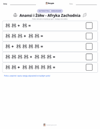 Podgląd drukowalnego arkusza ćwiczeń Kwaku Anansi i Żółw - Afryka Zachodnia
