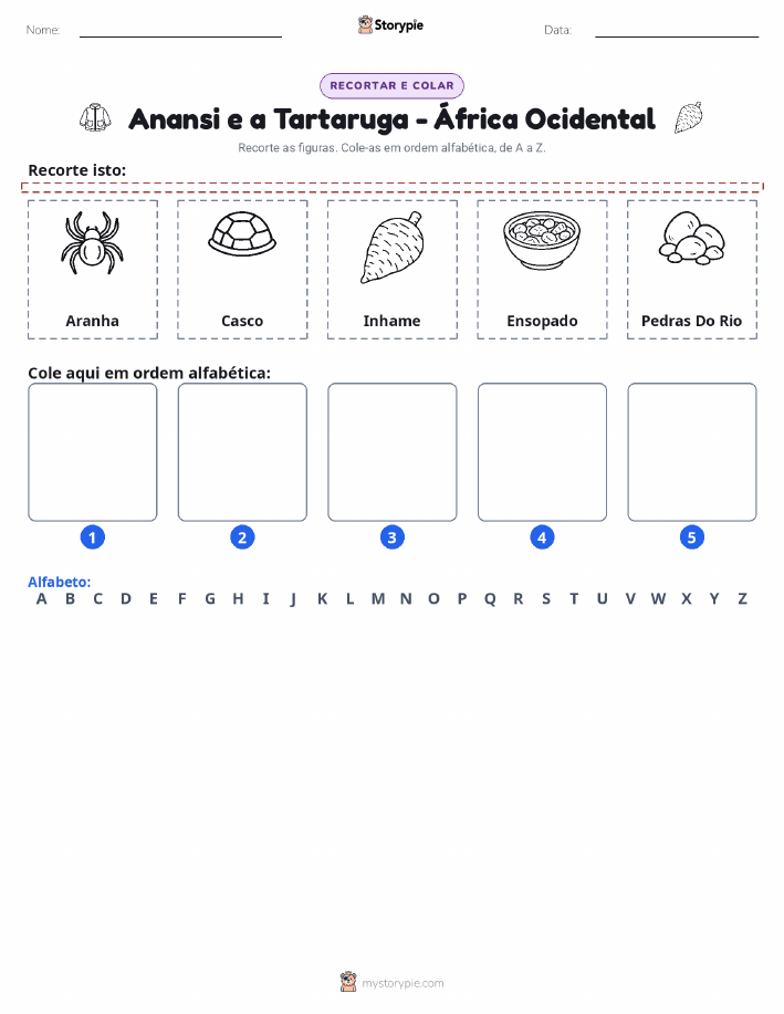 Recortar & Colar Alfabeto