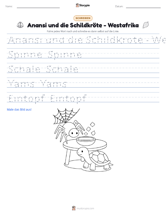 Schreibübung