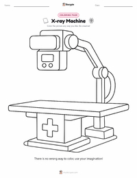 X-ray Machine coloring page for kids