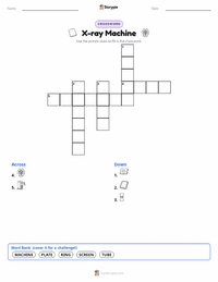 X-ray Machine printable worksheet preview