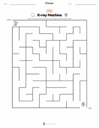 X-ray Machine printable worksheet preview