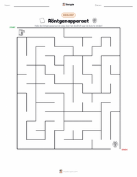 Röntgenapparaat afdrukbare werkblad voorbeeld