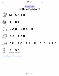 X-ray Machine printable worksheet preview