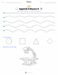 Aperçu de la feuille de travail imprimable Appareil de radiographie