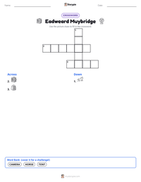 Eadweard Muybridge printable worksheet preview