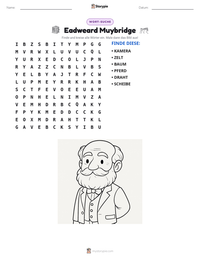 Eadweard Muybridge druckbare Arbeitsblatt Vorschau