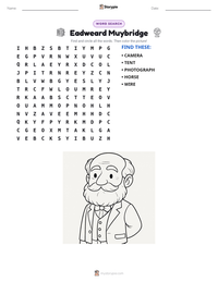 Eadweard Muybridge printable worksheet preview