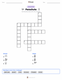 Parachute printable worksheet preview