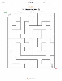 Parachute printable worksheet preview