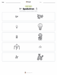 Podgląd drukowalnego arkusza ćwiczeń Spadochron