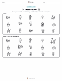 Parachute printable worksheet preview