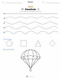 Parachute printable worksheet preview