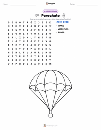 Parachute afdrukbare werkblad voorbeeld