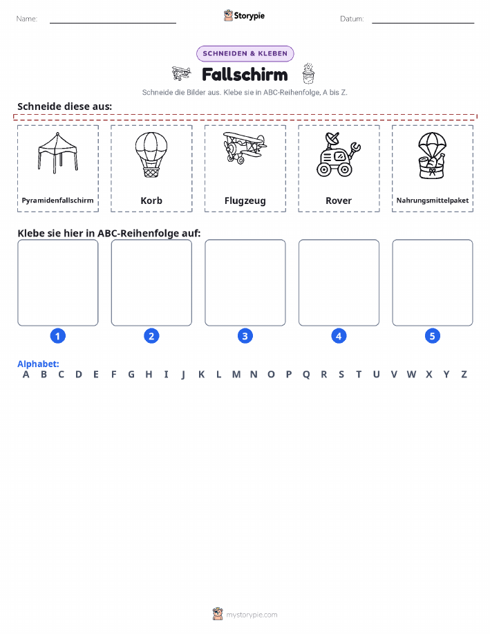 Schneiden & Einfügen Alphabet