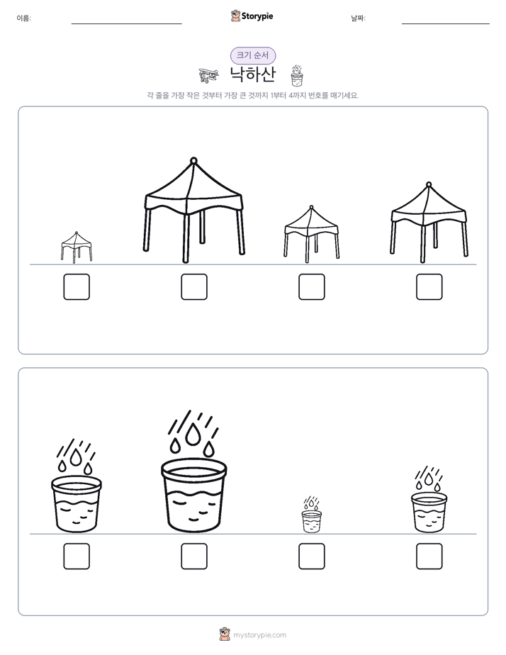 크기 순서
