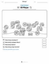 CD Player printable worksheet preview