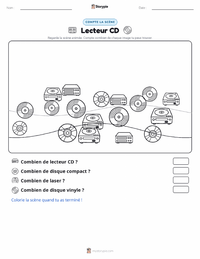 Aperçu de la feuille de travail imprimable Lecteur de CD