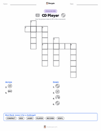 CD Player printable worksheet preview