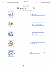 CDプレーヤー の子供向け印刷可能ワークシート