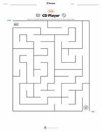 CD Player printable worksheet preview