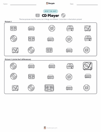CD Player printable worksheet preview