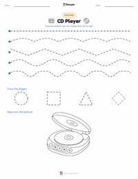 CD Player printable worksheet preview