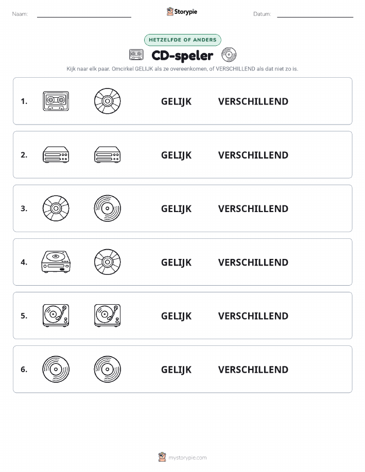 Zelfde of Verschillend