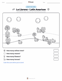 La Llorona - Latin American printable worksheet preview