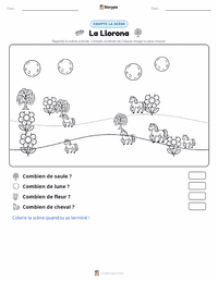 Aperçu de la feuille de travail imprimable La Llorona - Amérique latine