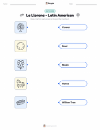 La Llorona - Latin American printable worksheet for kids