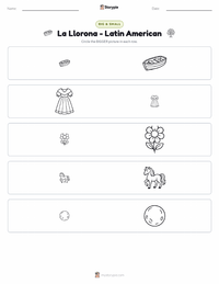 La Llorona - Latin American printable worksheet preview
