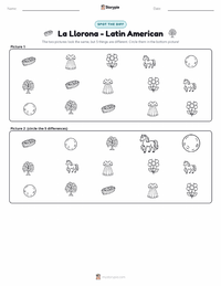 La Llorona - Latin American printable worksheet preview