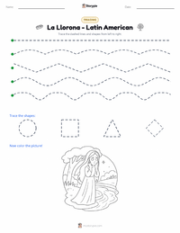 La Llorona - Latin American printable worksheet preview