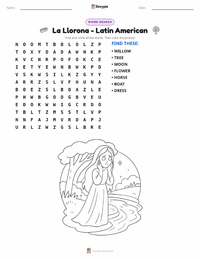 La Llorona - Latin American printable worksheet preview
