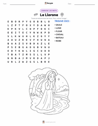Aperçu de la feuille de travail imprimable La Llorona - Amérique latine