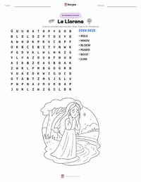 La Llorona - Latijns-Amerikaans afdrukbare werkblad voorbeeld