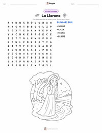 La Llorona - Latin Amerika yazdırılabilir çalışma sayfası önizlemesi