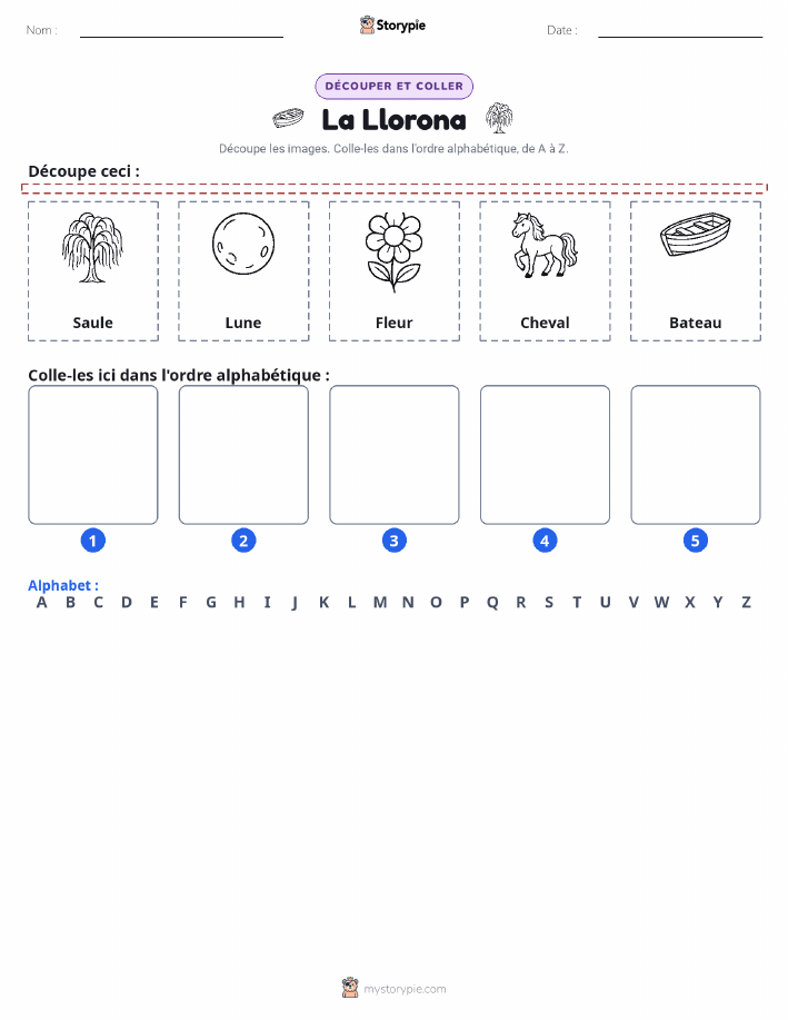 Découper & Coller l'Alphabet