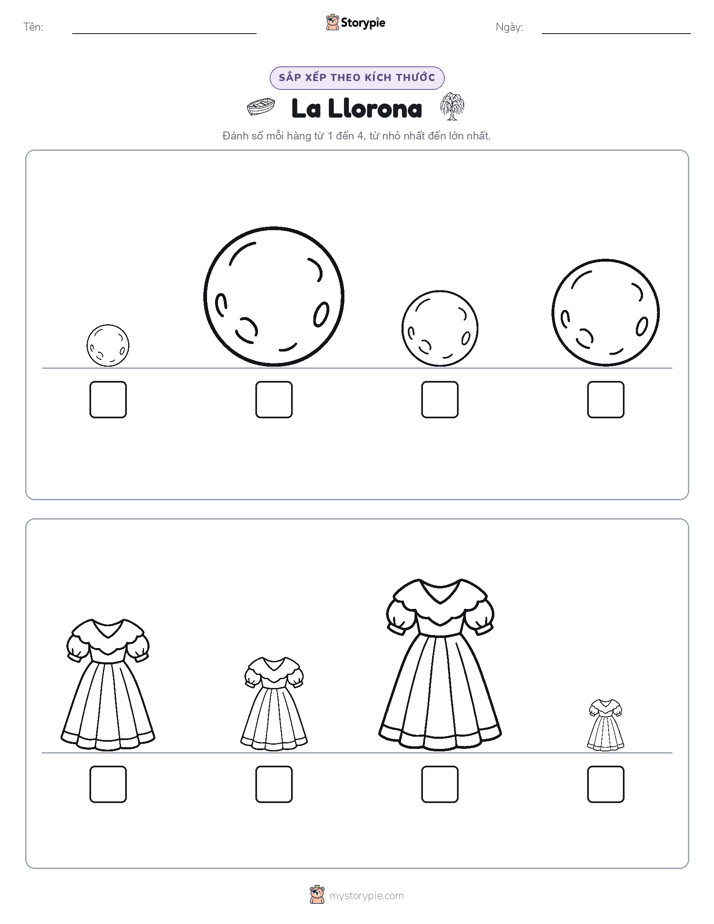Thứ Tự Kích Thước