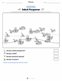 Prabaca lembar kerja cetak Sabuk Pengaman