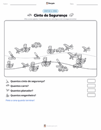 Prévia da folha de atividades imprimível Cinto de Segurança