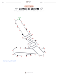 Aperçu de la feuille de travail imprimable Ceinture de sécurité